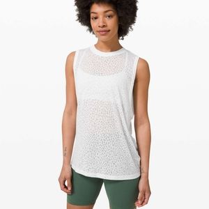 Lululemon All Yours Boyfriend Tank veil city camo white burnout 6
